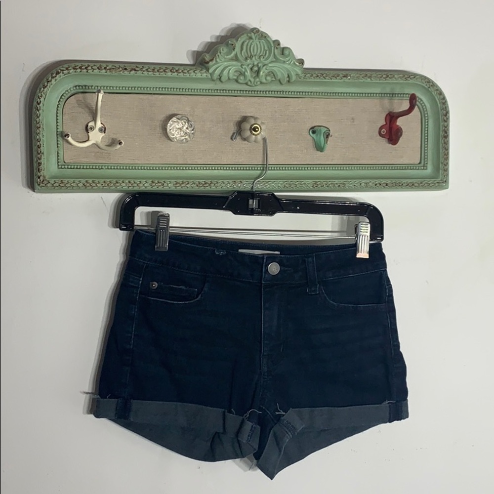 BP Blue Denim Cuffed Stretch Shortie Shorts xs